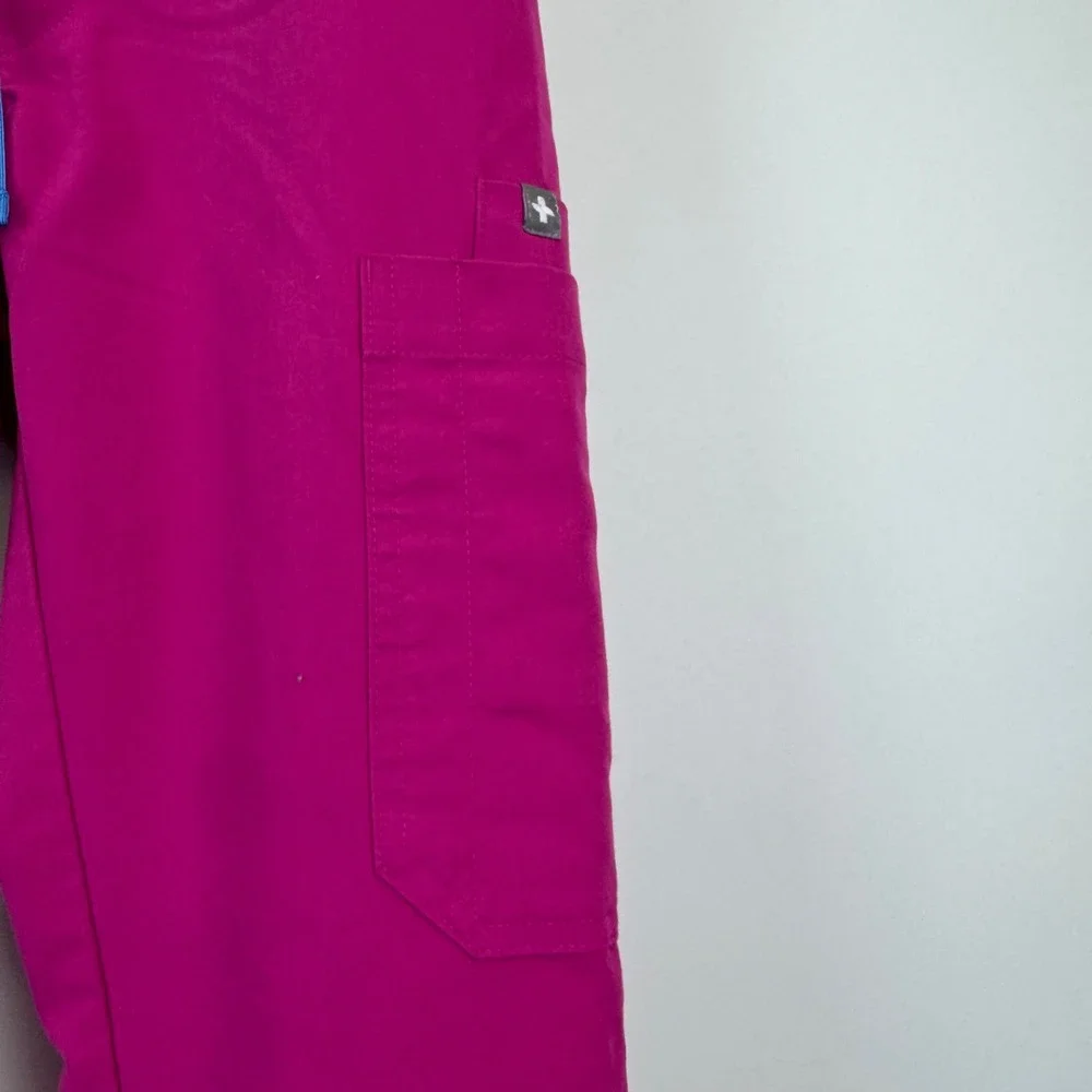 FIGS‎ Technical Collection Magenta Pink Scrub Pants XXS Petite Blue Drawstring